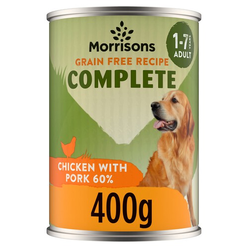 Morrisons Grain Free Adult Dog Food Recipe Pate Chicken Pork