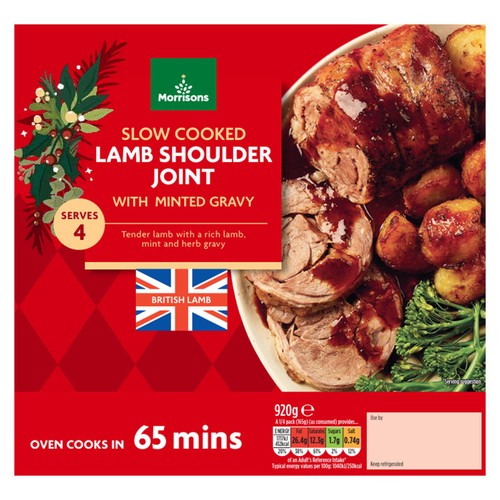 Morrisons Slow Cooked Lamb Shoulder Joint with Minted Gravy  920g