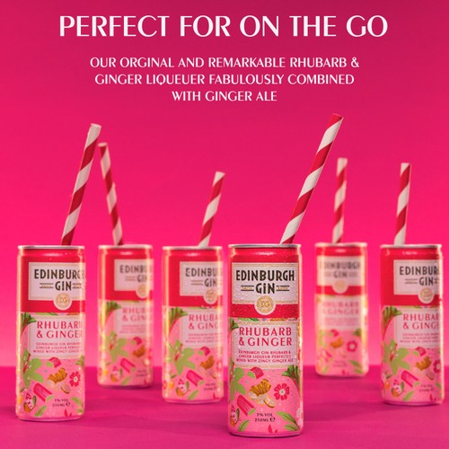 Edinburgh Gin Rhubarb & Ginger Gin Liqueur Can 250ml