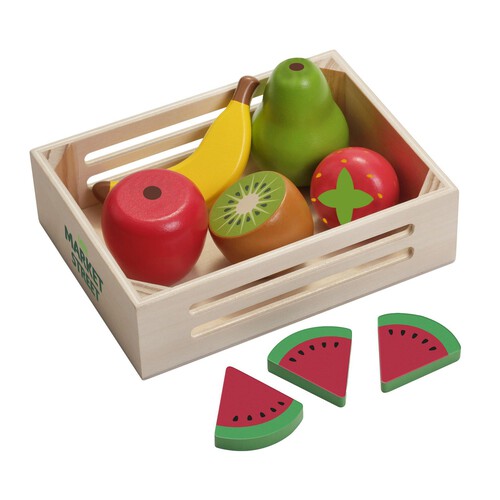 Ollie & Grace Wooden Toy Fruit Food Crate (wigig)