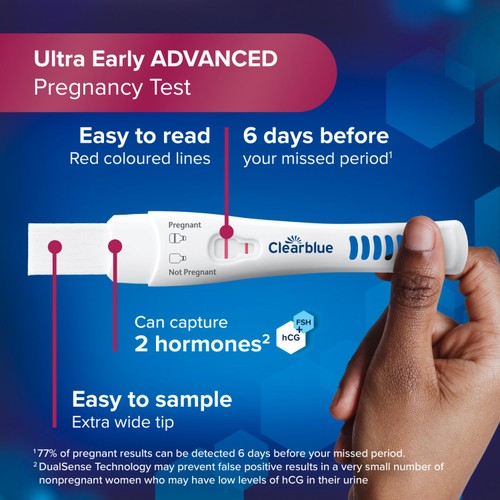 Clearblue Visual Early Advanced Pregnancy Test 2 Pack
