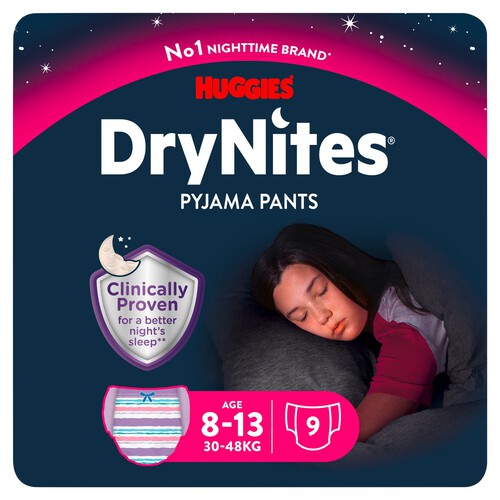 Huggies Drynites Pyjama Pants 8-13 Girl