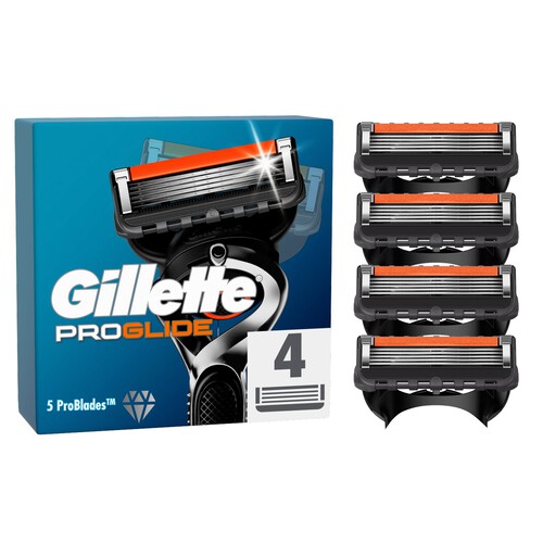 Gillette Fusion 5 ProGlide Razors For Men 4 Refill Razor Blades