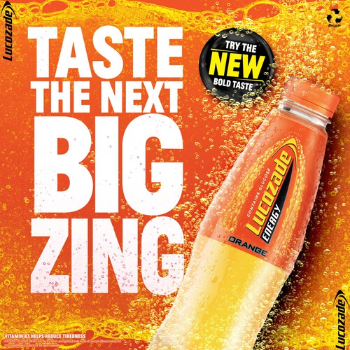 Lucozade Energy Drink Orange 4 Pack