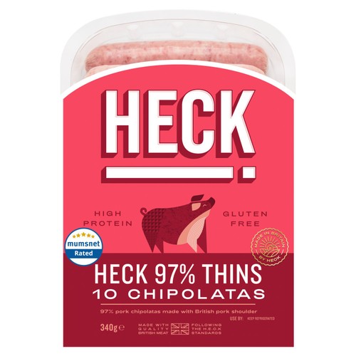 Heck 10 Pork Chipolatas 