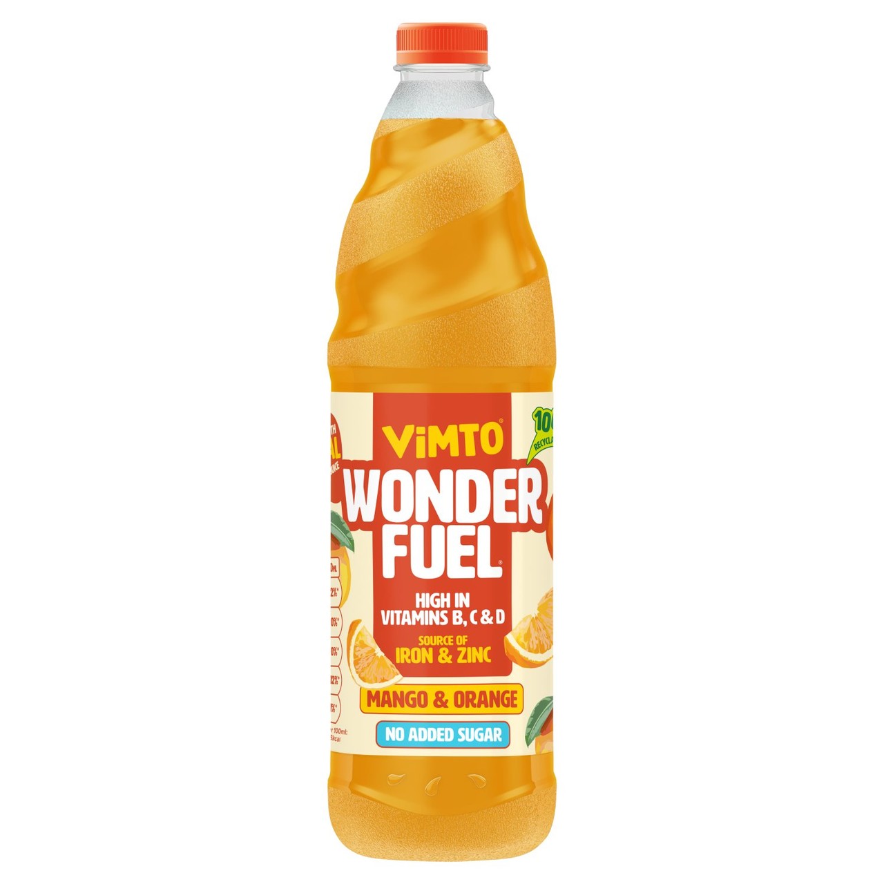 Vimto Wonderfuel Mango & Orange No Added Sugar Cordial 725ml