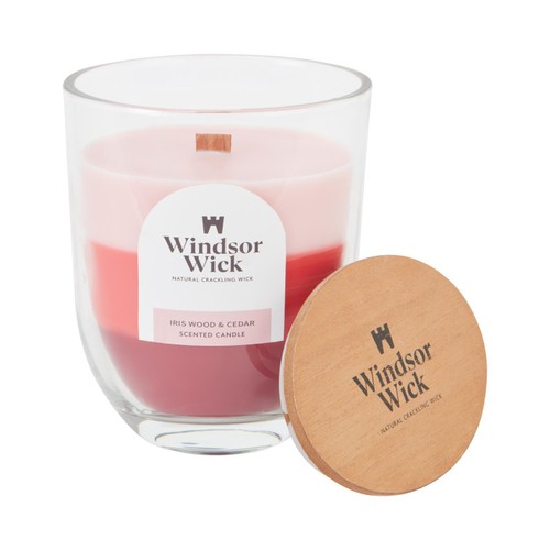 Home Style Windsor Wick Scented Candle Iris Wood And Cedar