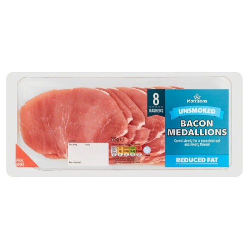 Morrisons lean unsmoked bacon medallions