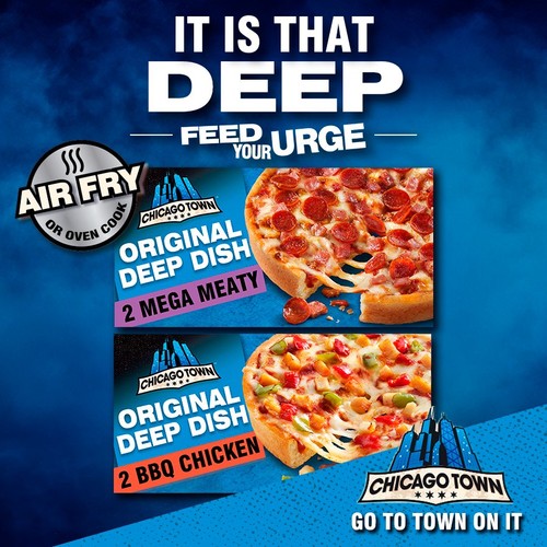 Chicago Town Deep Dish BBQ Chicken Pizza 