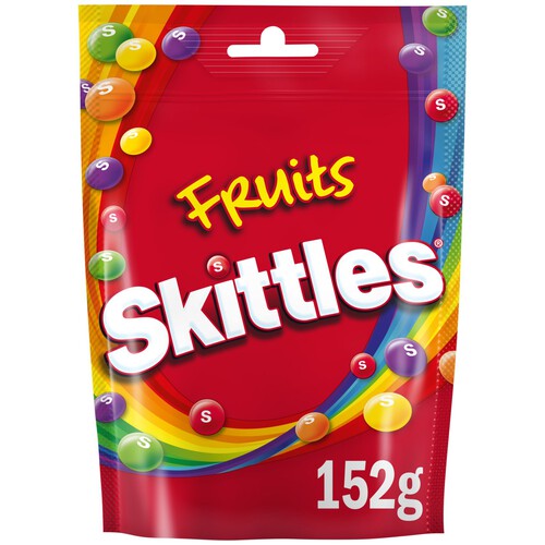 Skittles Vegan Chewy Sweets Fruit Flavoured Pouch Bag