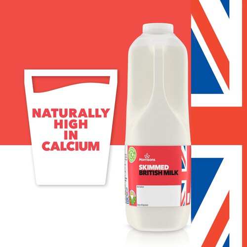 Morrisons British Skimmed Milk 2 Pint