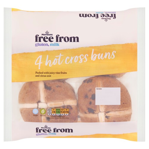 Morrisons Gluten Free Fruited Hot Cross Buns 