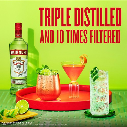 Smirnoff No. 21 Vodka Red Label 1L