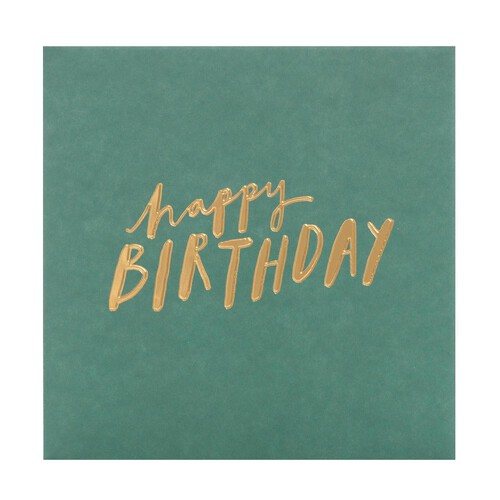 Contemporary Trend Text Happy Birthday Card L007