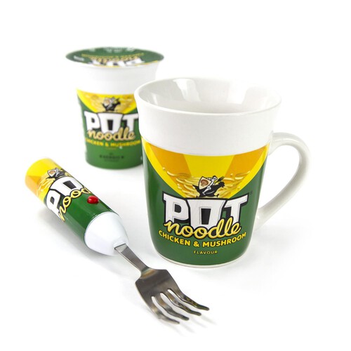 Pot Noodle Chicken & Mushroom Mug & Spinning Fork