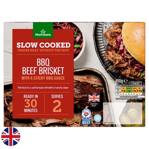 Morrisons British Slow Cooked Beef Brisket With A Sticky BBQ Sauce 400g