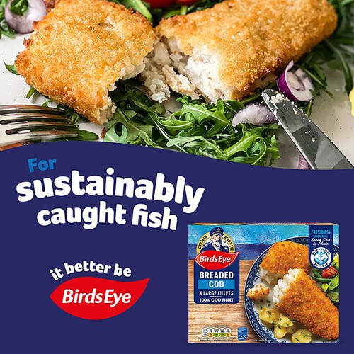 Birds Eye 4 Breaded Cod Fish Fillets