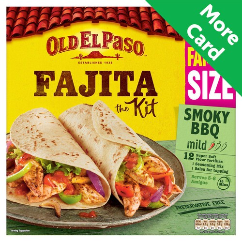 Old El Paso Original Smoky BBQ Sizzling Fajita Kit 750g