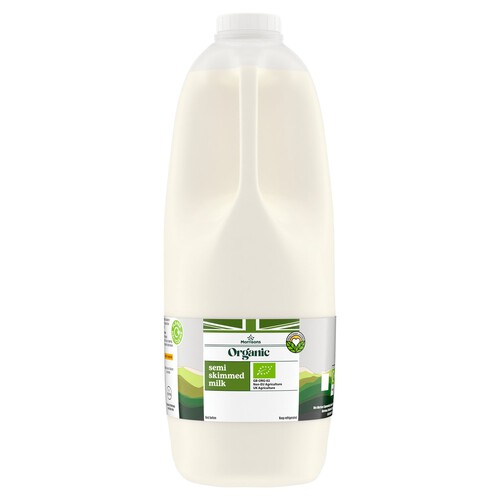 Morrisons Organic British Semi Skimmed Milk 4 Pint