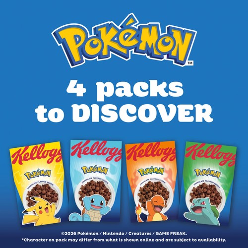 Kellogg's Pokemon Chocolate Flavour Cereal 350g