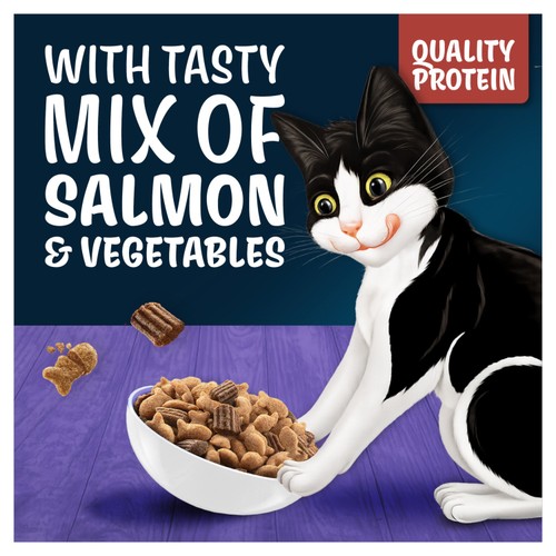 Felix Doubly Delicious Senior 7 Salmon & Vegetables Dry Cat Food 750g