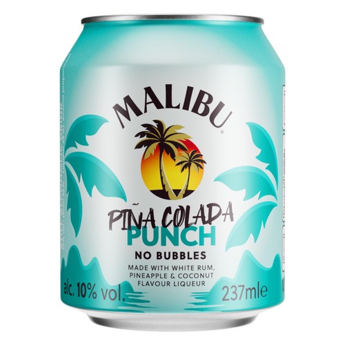 Malibu Pina Colada Punch Ready To Drink Can  10% ABV   237ml