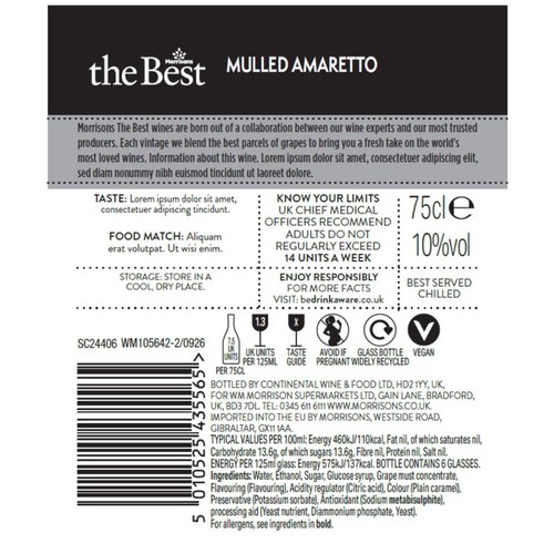 Morrisons The Best Mulled Amaretto 75cl