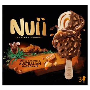 Nuii Salted Caramel & Australian Macadamia Ice Cream 3x90ml