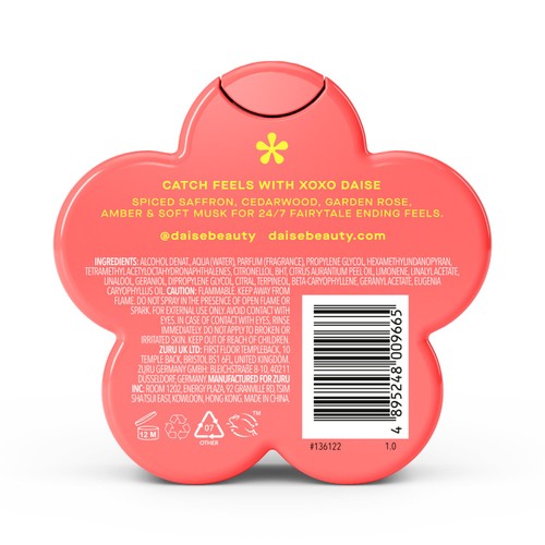 Daise Fragrance Body Mist Rose & Amber 
