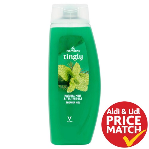 Morrisons Tingly Natural Mint & Tea Tree Oils Shower Gel 