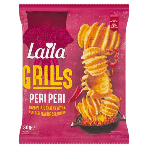 Laila Grills Peri Peri Fried Potato Snacks 80g