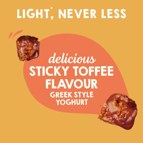 Light & Free Greek Style Yogurt Sticky Toffee Flavour 4x115g