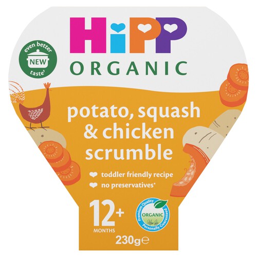 HiPP Organic Potato Pumpkin & Chicken Scrumble Toddler Tray Meal 1-3 Years