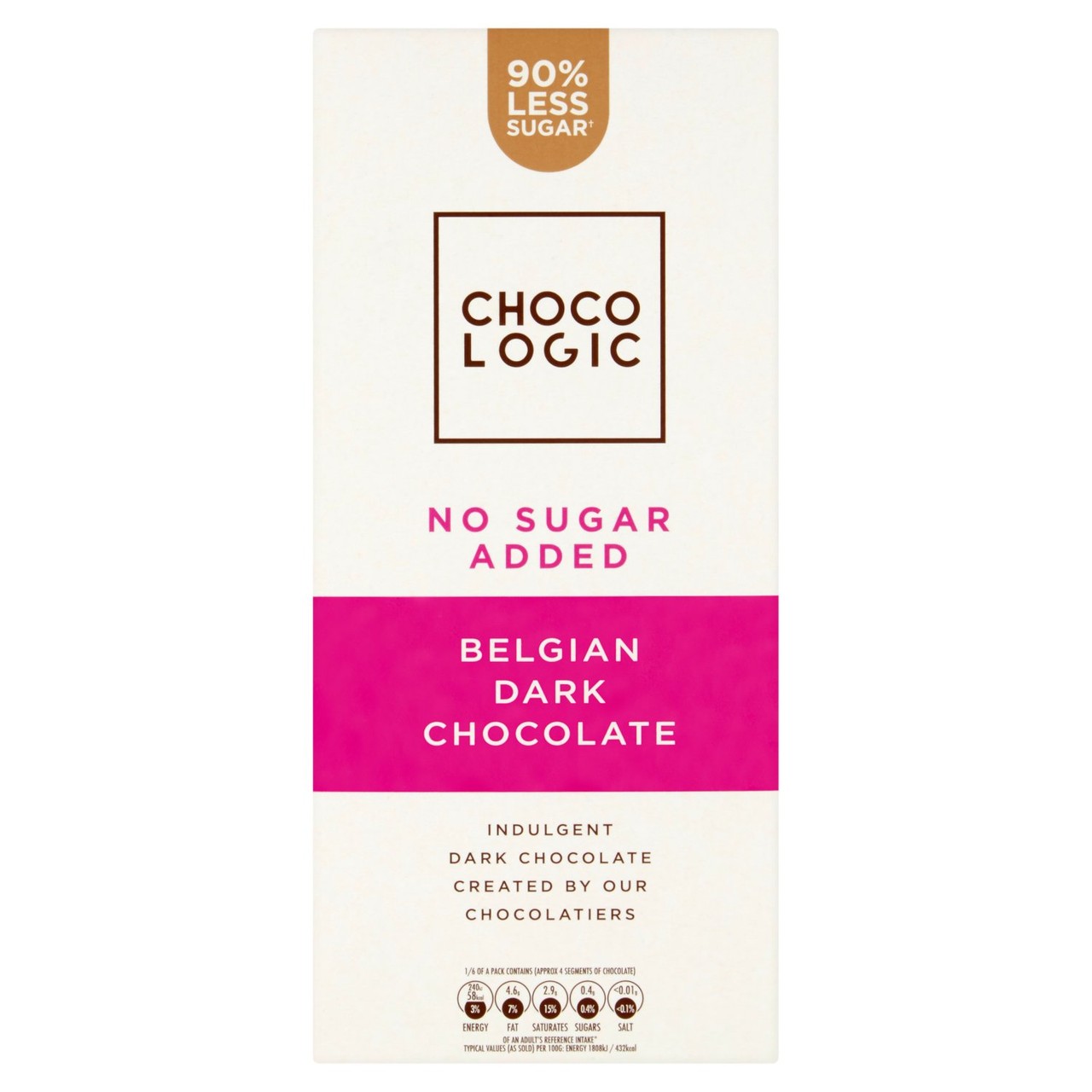 Chocologic No Added Sugar Dark Chocolate