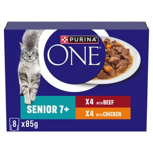Purina One Senior 7+ Mini Fillets Chicken And Beef Wet Cat Food