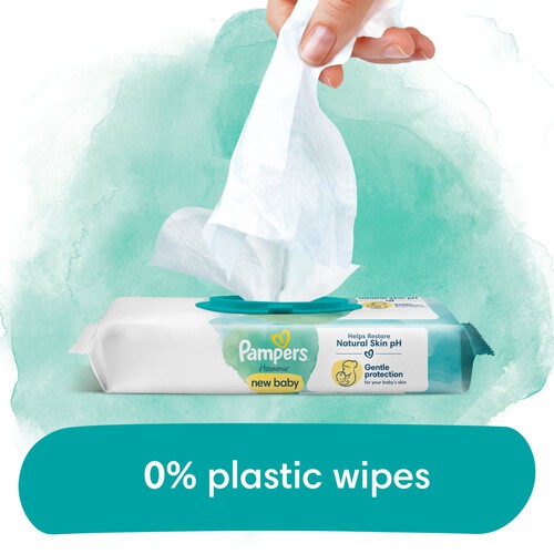 Pampers Harmonie New Born Plastic Free Wipes  138 Wipes