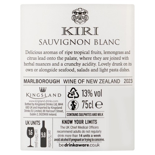 Kiri Marlborough Sauvignon Blanc 75CL