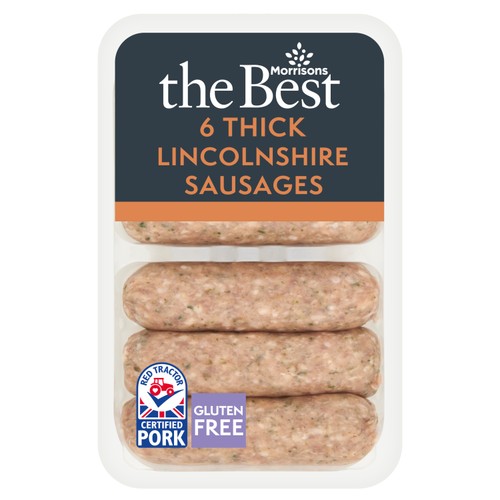 Morrisons 6 Thick Lincolnshire Sausages