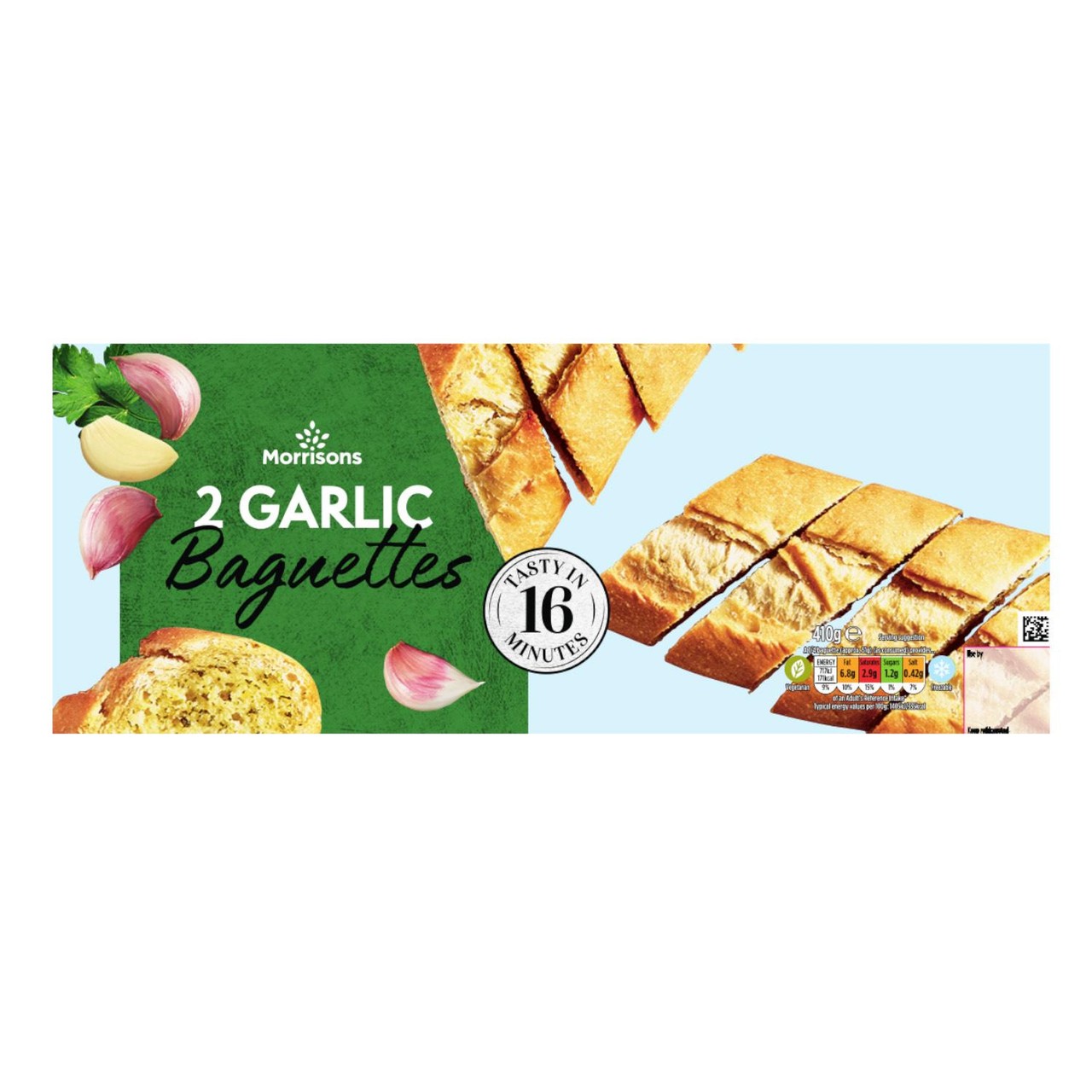 Morrisons 2 Garlic Baguettes