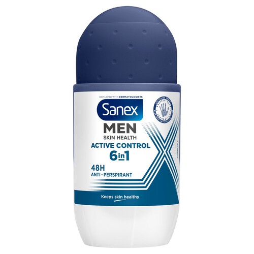 Sanex Men Active Control Antiperspirant Roll On Deodorant 48H