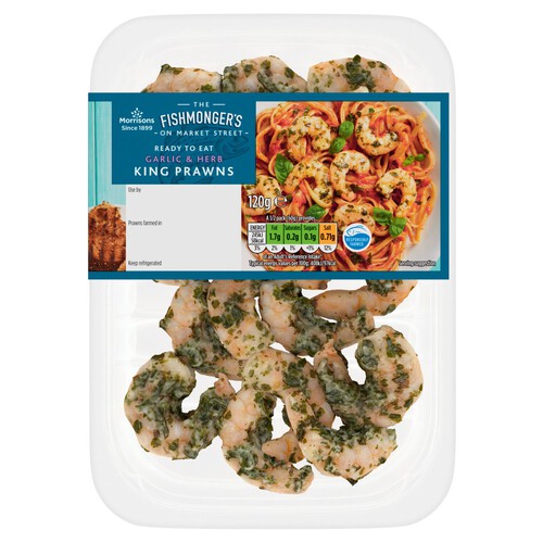 Morrisons Market St Garlic & Herb Marinated King Prawns