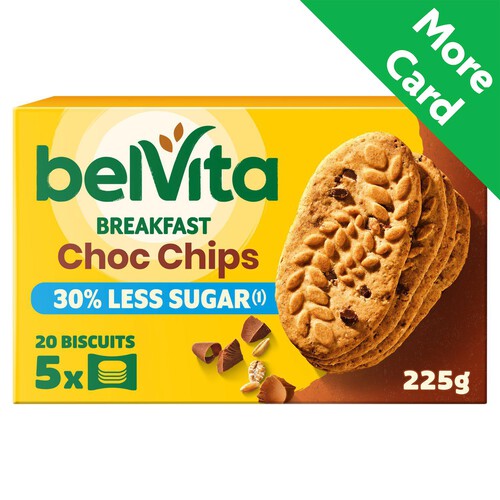 Belvita Choc Chip Reduced Sugar Biscuits