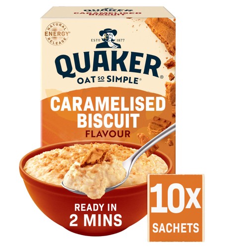 Quaker Oat So Simple Caramelised Biscuit Porridge Sachets