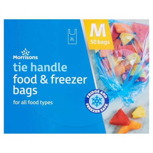 Morrisons Medium Tie Handle Food & Freezer Bags 50 Pack