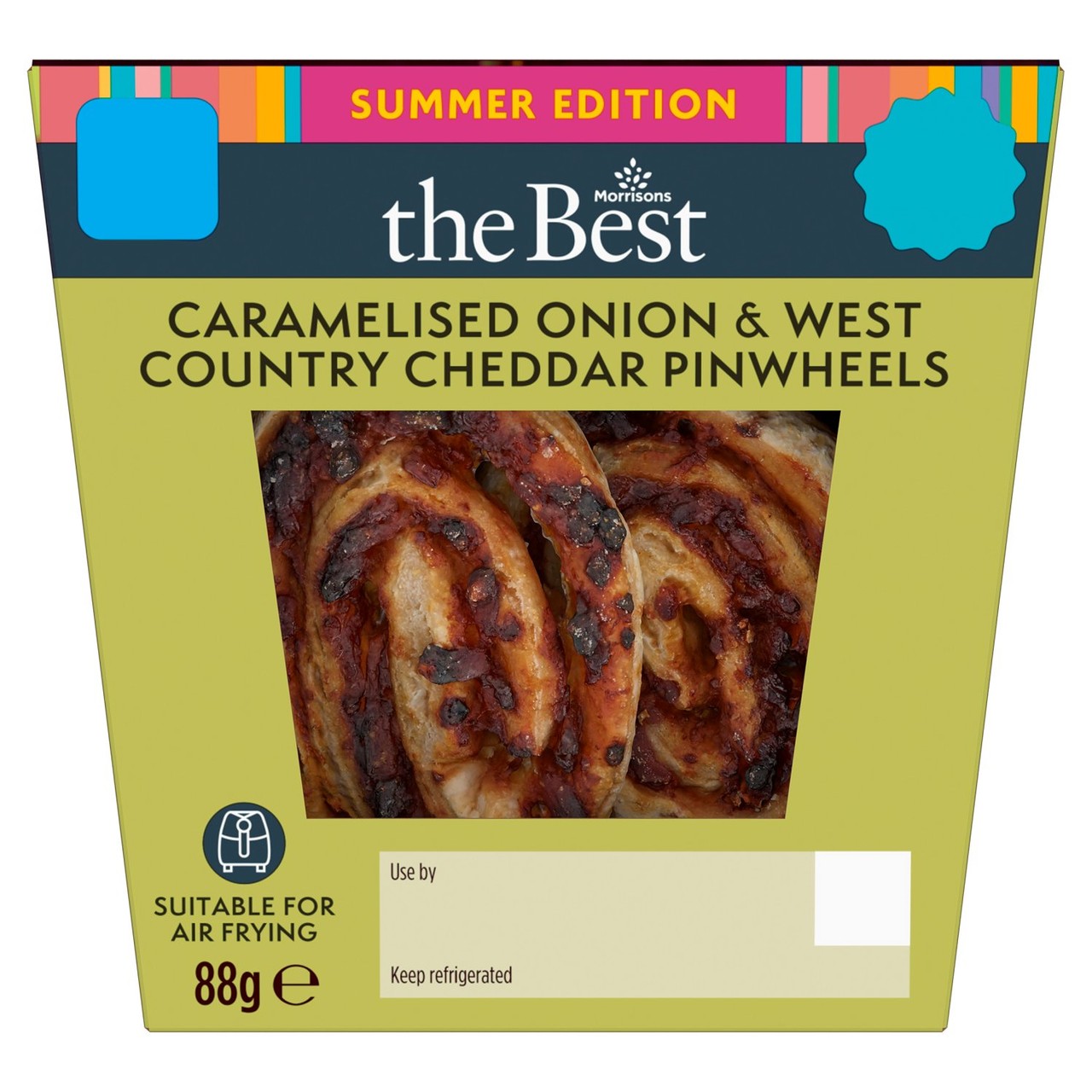 Morrisons The Best Cheddar & Caramelised Onion Pinwheels 88g