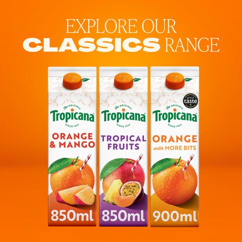 Tropicana Pure Smooth Orange Fruit Juice 900ml