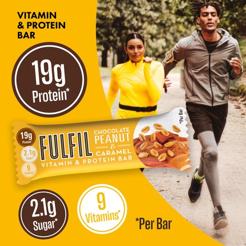 Fulfil Chocolate Peanut & Caramel Flavour Vitamin & Protein Bar 55g