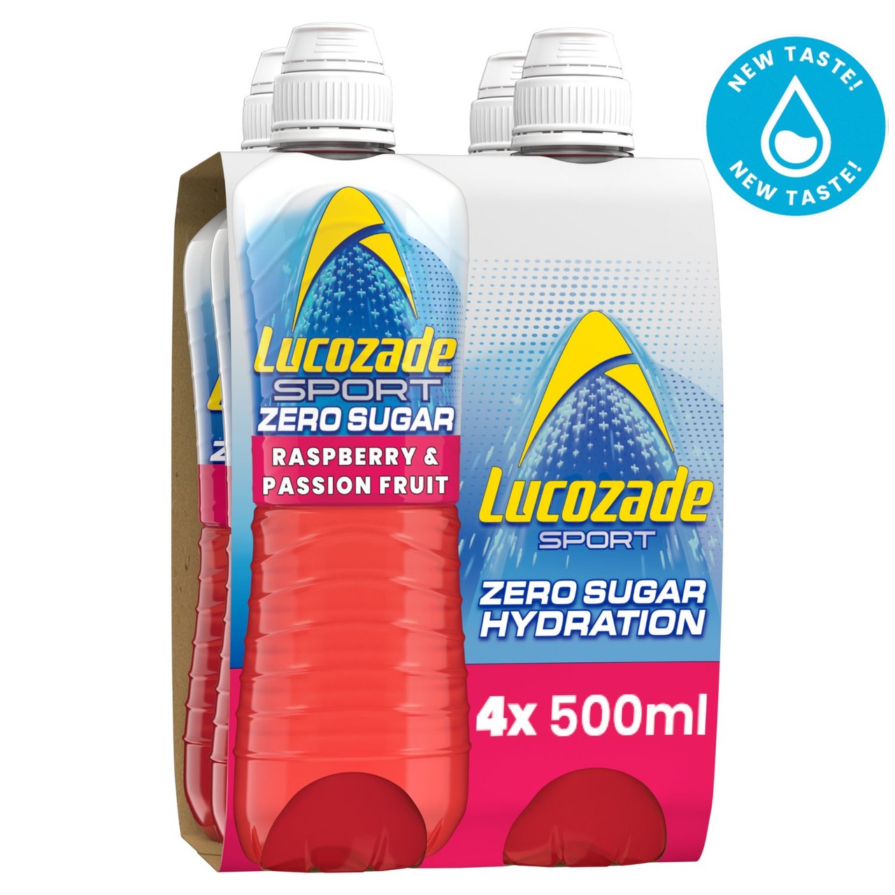 Lucozade Sport Drink Zero Sugar Raspberry & Passion Fruit 4 x 500ml ...