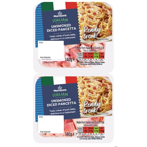 Morrisons Unsmoked Diced Pancetta 140g