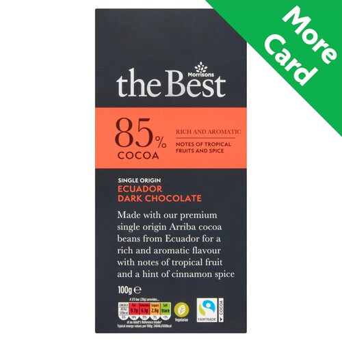 Morrisons The Best 85% Cocoa Ecuador Dark Chocolate